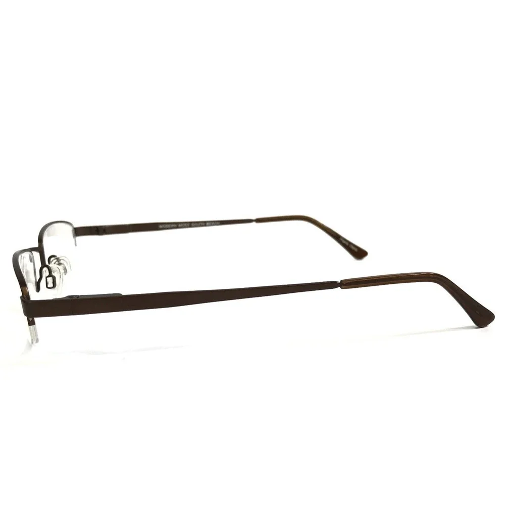 Modz Eyeglasses Frames SOUTH BEACH BROWN Rectangle Half Rim 50-18-140